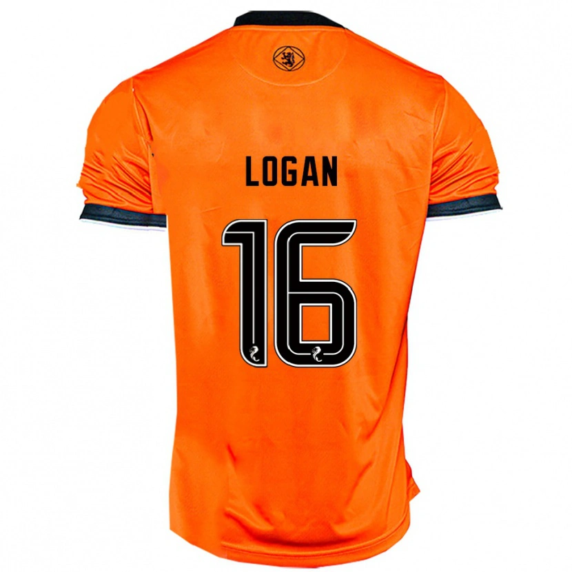 Danxen Kvinnor Alex Logan #16 Orange Svart Hemmatröja Matchtröjor 2025/26 Tröjor T-Tröja