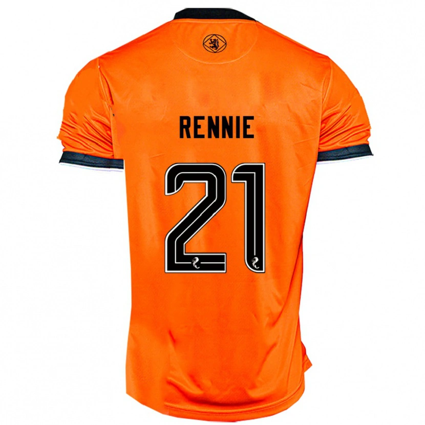 Danxen Kvinnor Beth Rennie #21 Orange Svart Hemmatröja Matchtröjor 2025/26 Tröjor T-Tröja