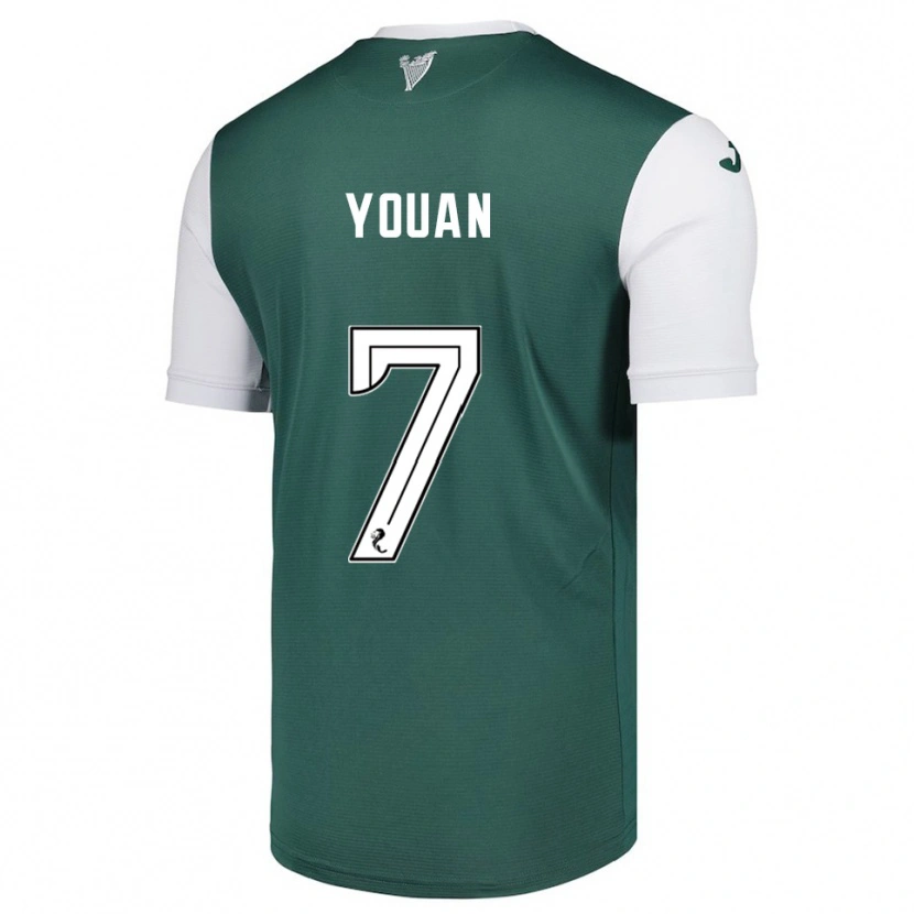 Danxen Kvinnor Élie Youan #7 Grön Vit Hemmatröja Matchtröjor 2025/26 Tröjor T-Tröja