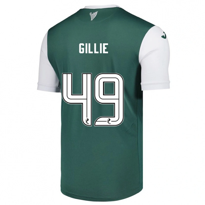 Danxen Kvinnor Lewis Gillie #49 Grön Vit Hemmatröja Matchtröjor 2025/26 Tröjor T-Tröja