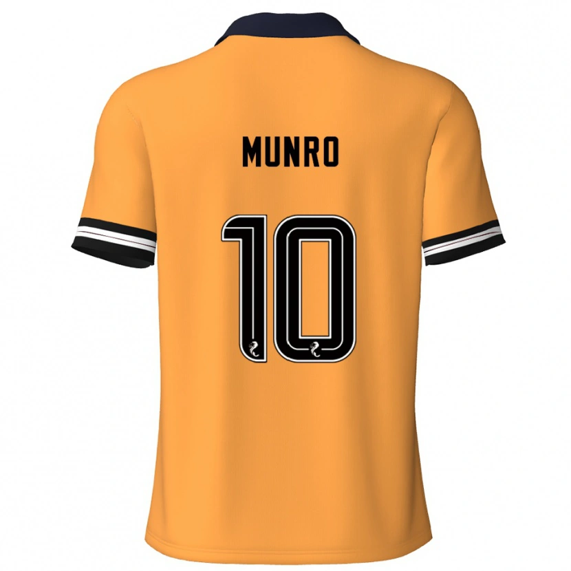 Danxen Kvinnor Vhairi Munro #10 Gul Svart Hemmatröja Matchtröjor 2025/26 Tröjor T-Tröja