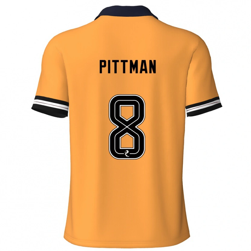 Danxen Kvinnor Scott Pittman #8 Gul Svart Hemmatröja Matchtröjor 2025/26 Tröjor T-Tröja