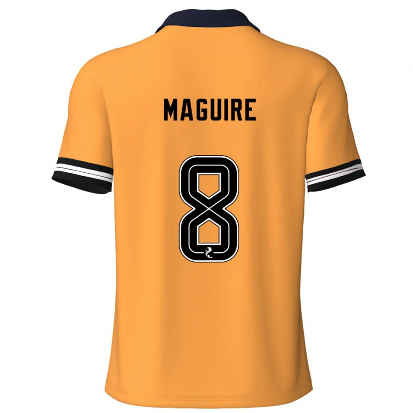 Danxen Kvinnor Ciaran Maguire #8 Gul Svart Hemmatröja Matchtröjor 2025/26 Tröjor T-Tröja