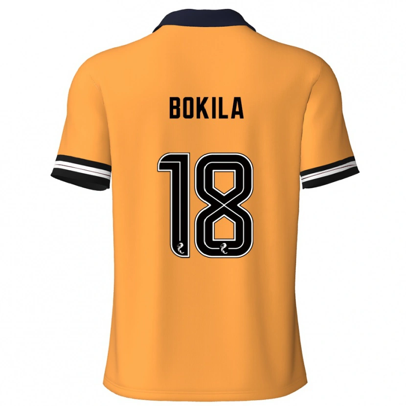 Danxen Kvinnor Jeremy Bokila #18 Gul Svart Hemmatröja Matchtröjor 2025/26 Tröjor T-Tröja