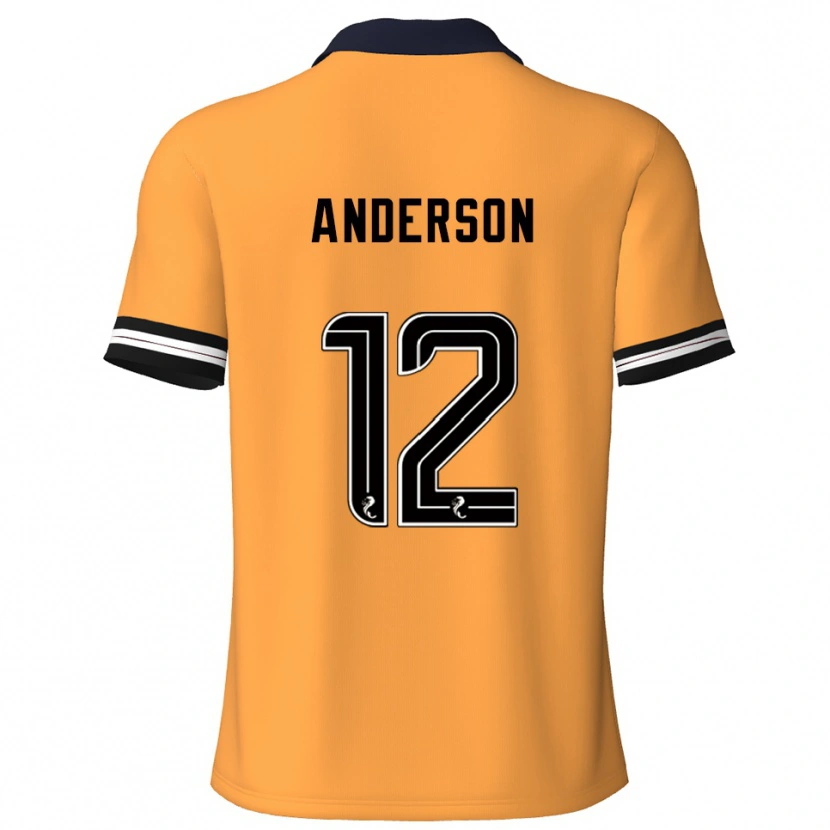 Danxen Kvinnor Rhys Anderson #12 Gul Svart Hemmatröja Matchtröjor 2025/26 Tröjor T-Tröja