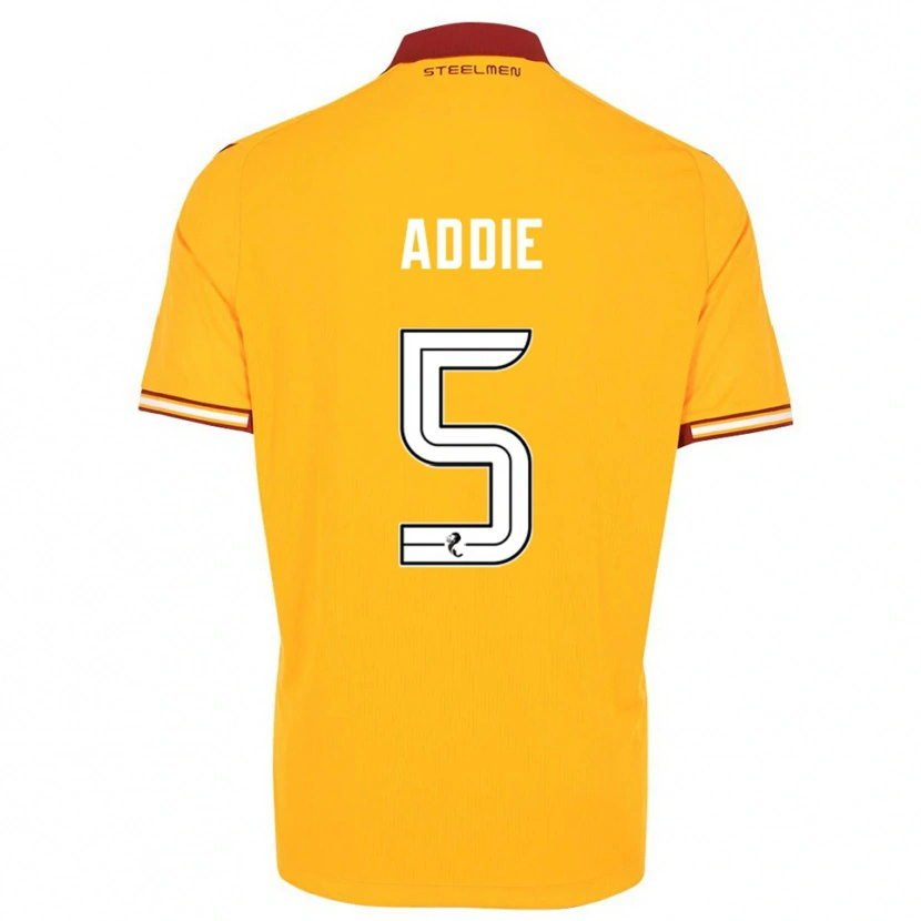 Danxen Kvinnor Jo Addie #5 Gul Vinröd Hemmatröja Matchtröjor 2025/26 Tröjor T-Tröja
