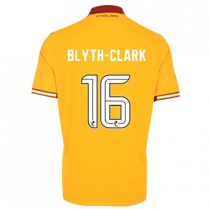 Danxen Kvinnor Mason Blyth-Clark #16 Gul Vinröd Hemmatröja Matchtröjor 2025/26 Tröjor T-Tröja