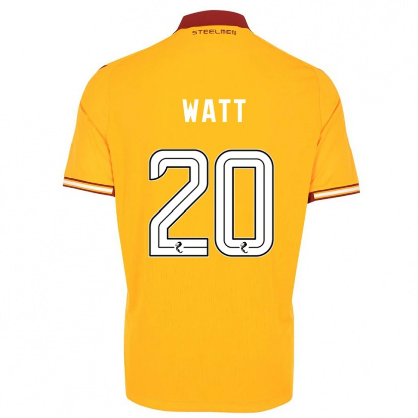 Danxen Kvinnor Elliot Watt #20 Gul Vinröd Hemmatröja Matchtröjor 2025/26 Tröjor T-Tröja