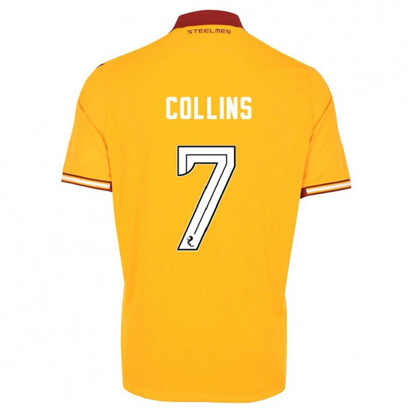 Danxen Kvinnor Bailley Collins #7 Gul Vinröd Hemmatröja Matchtröjor 2025/26 Tröjor T-Tröja