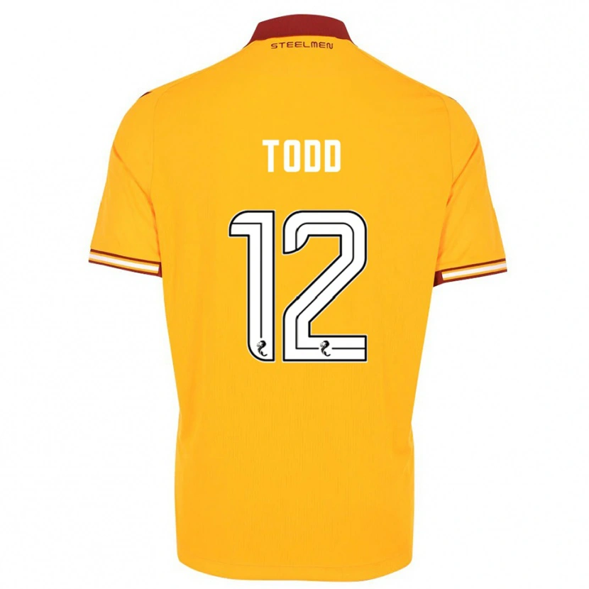 Danxen Kvinnor Rachel Todd #12 Gul Vinröd Hemmatröja Matchtröjor 2025/26 Tröjor T-Tröja