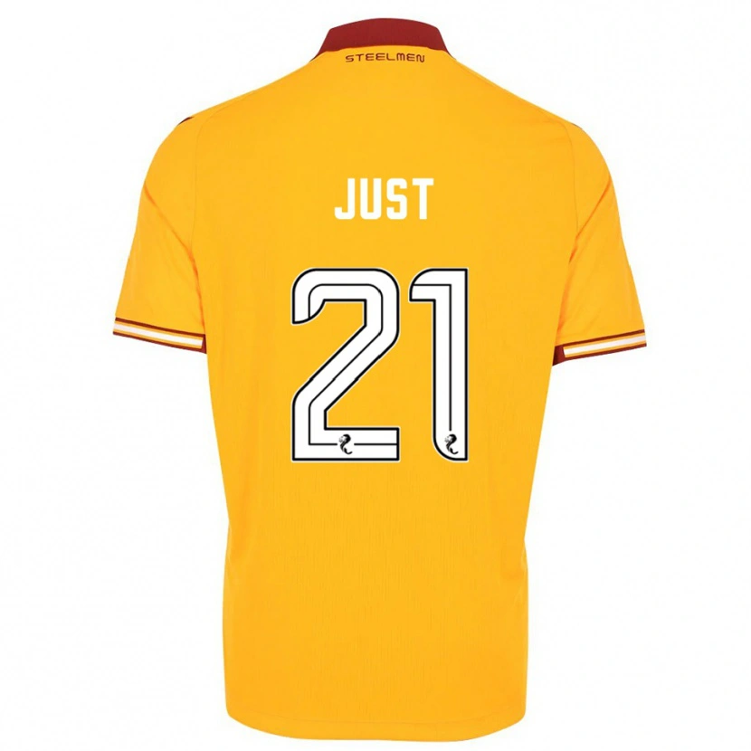 Danxen Kvinnor Elijah Just #21 Gul Vinröd Hemmatröja Matchtröjor 2025/26 Tröjor T-Tröja