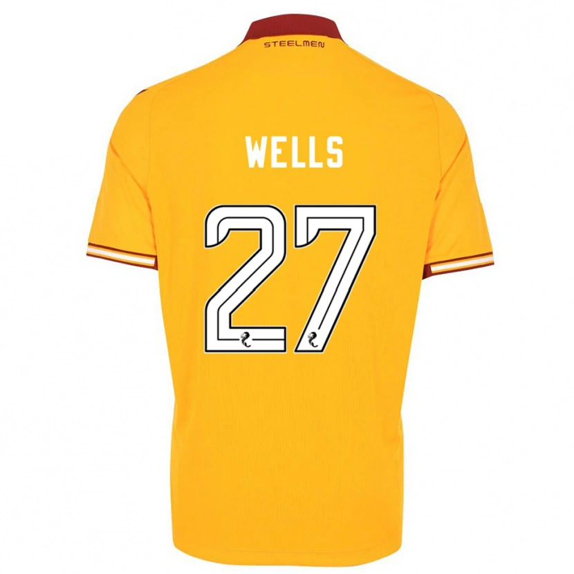 Danxen Kvinnor Dylan Wells #27 Gul Vinröd Hemmatröja Matchtröjor 2025/26 Tröjor T-Tröja