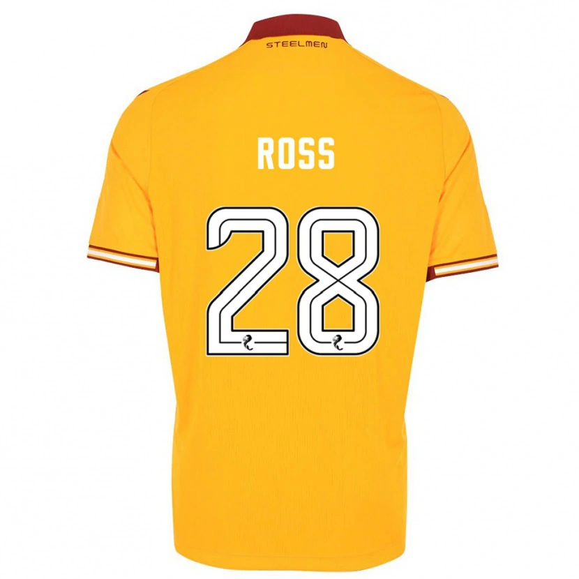Danxen Kvinnor Luca Ross #28 Gul Vinröd Hemmatröja Matchtröjor 2025/26 Tröjor T-Tröja