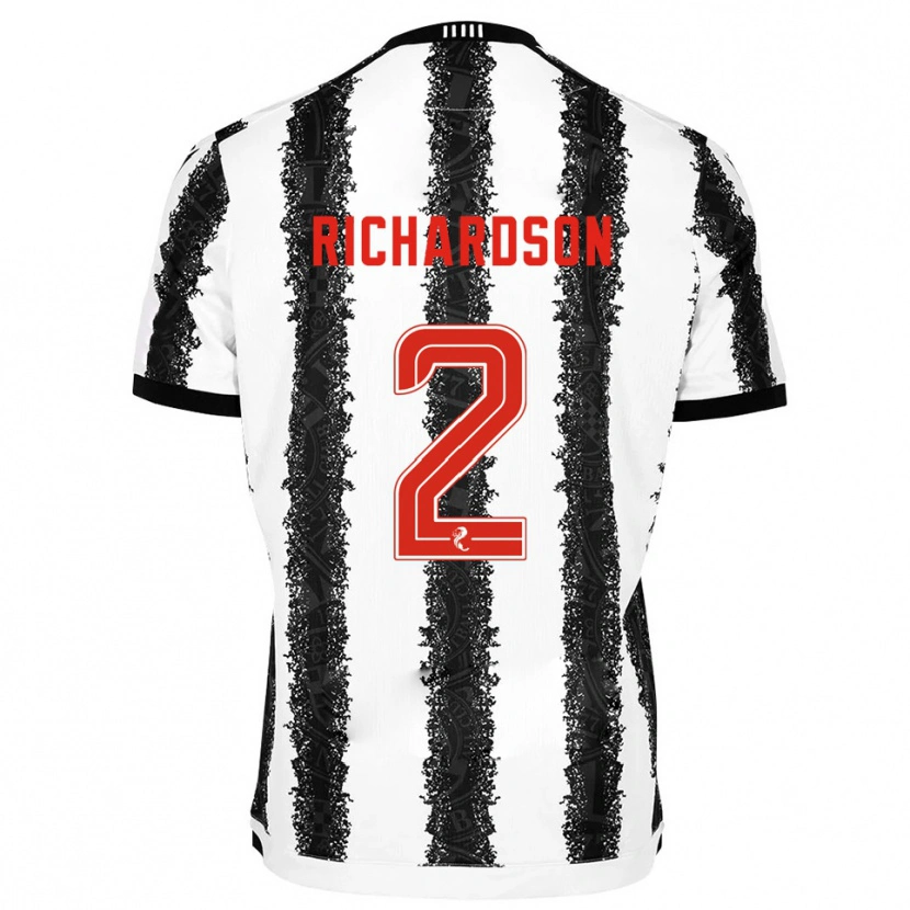 Danxen Kvinnor Jayden Richardson #2 Vit Svart Hemmatröja Matchtröjor 2025/26 Tröjor T-Tröja