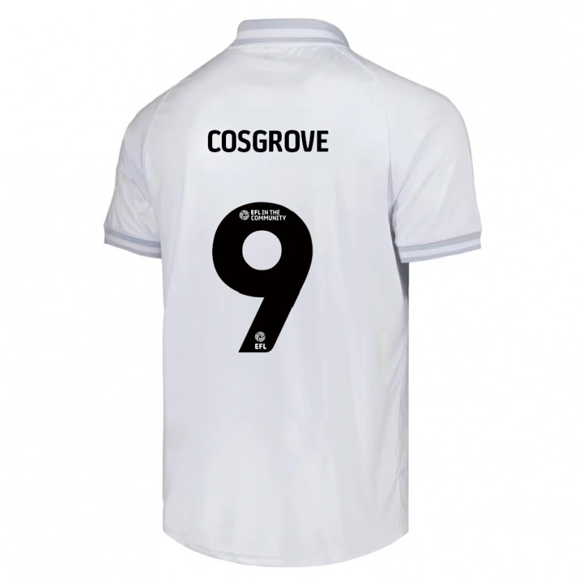 Danxen Kvinnor Sam Cosgrove #9 Vit Grå Svart Bortatröja Matchtröjor 2025/26 Tröjor T-Tröja