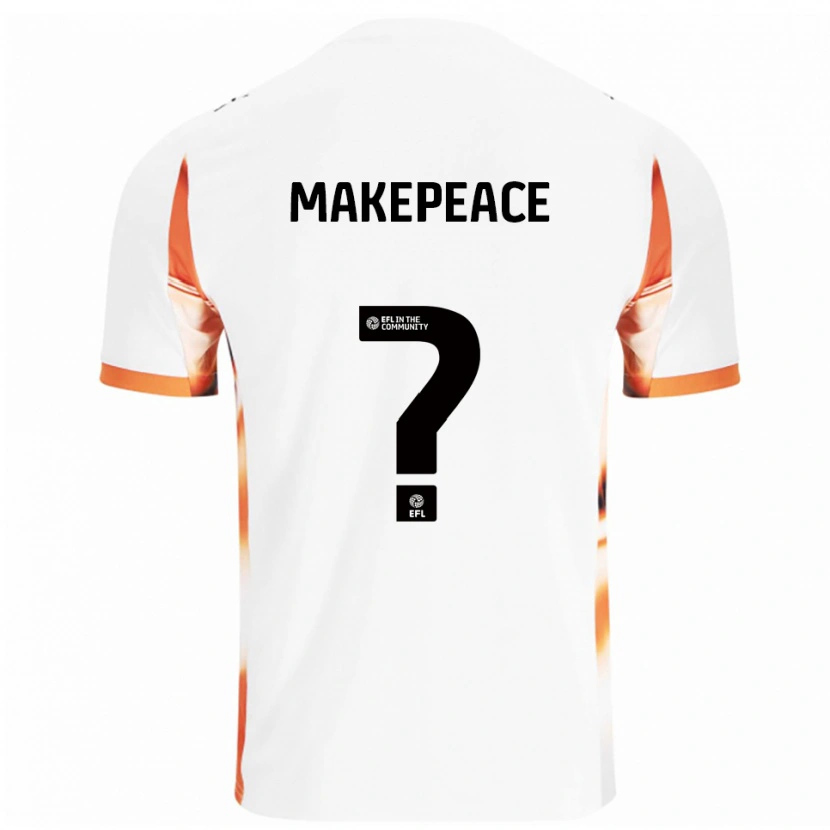 Danxen Kvinnor Isla Makepeace #0 Vit Orange Svart Bortatröja Matchtröjor 2025/26 Tröjor T-Tröja