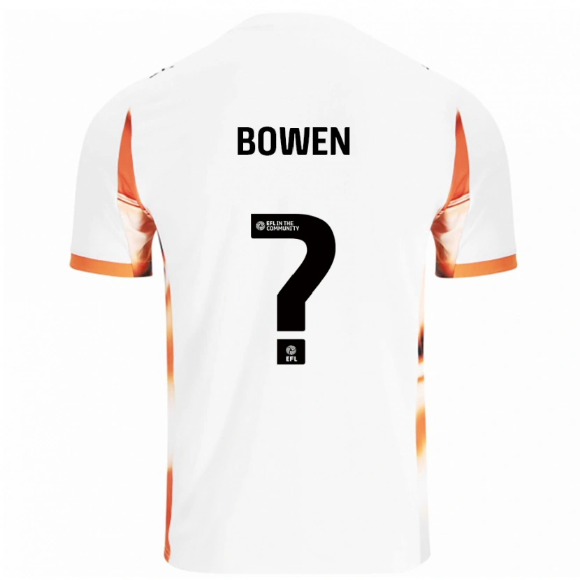 Danxen Kvinnor Taylor Bowen #0 Vit Orange Svart Bortatröja Matchtröjor 2025/26 Tröjor T-Tröja