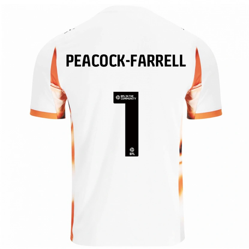 Danxen Kvinnor Bailey Peacock-Farrell #1 Vit Orange Svart Bortatröja Matchtröjor 2025/26 Tröjor T-Tröja
