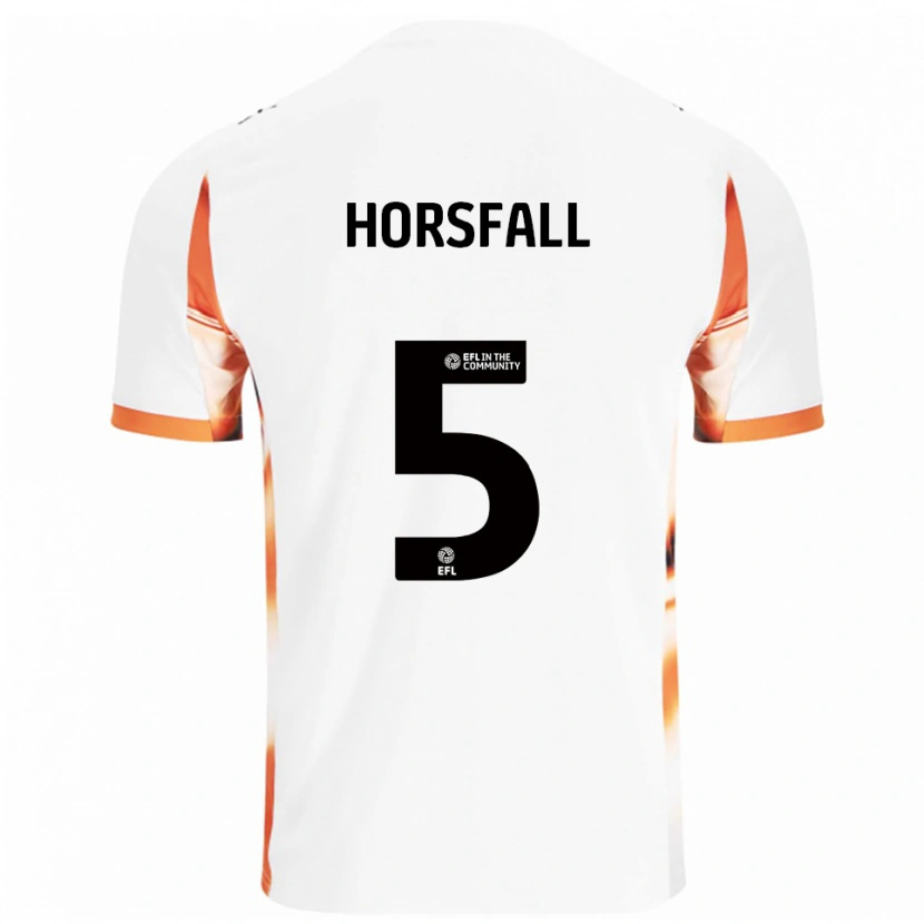 Danxen Kvinnor Fraser Horsfall #5 Vit Orange Svart Bortatröja Matchtröjor 2025/26 Tröjor T-Tröja