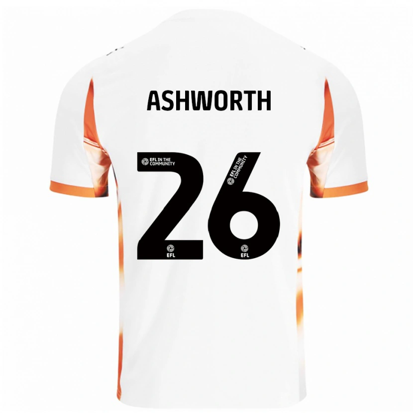 Danxen Kvinnor Zac Ashworth #26 Vit Orange Svart Bortatröja Matchtröjor 2025/26 Tröjor T-Tröja