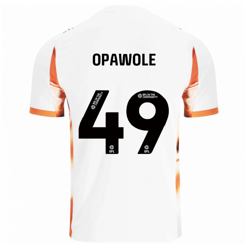 Danxen Kvinnor Johnson Opawole #49 Vit Orange Svart Bortatröja Matchtröjor 2025/26 Tröjor T-Tröja