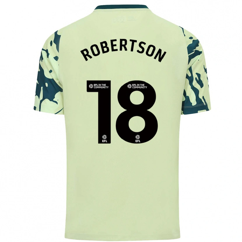 Danxen Kvinnor Alex Robertson #18 Mörkgrön Bortatröja Matchtröjor 2025/26 Tröjor T-Tröja