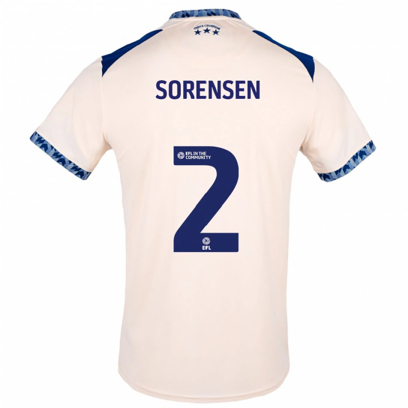 Danxen Kvinnor Lasse Sørensen #2 Off-White Marin Bortatröja Matchtröjor 2025/26 Tröjor T-Tröja