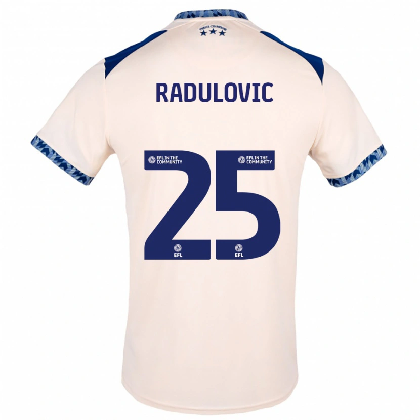 Danxen Kvinnor Bojan Radulović #25 Off-White Marin Bortatröja Matchtröjor 2025/26 Tröjor T-Tröja