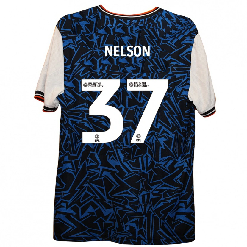 Danxen Kvinnor Zack Nelson #37 Blå Svart Vit Bortatröja Matchtröjor 2025/26 Tröjor T-Tröja