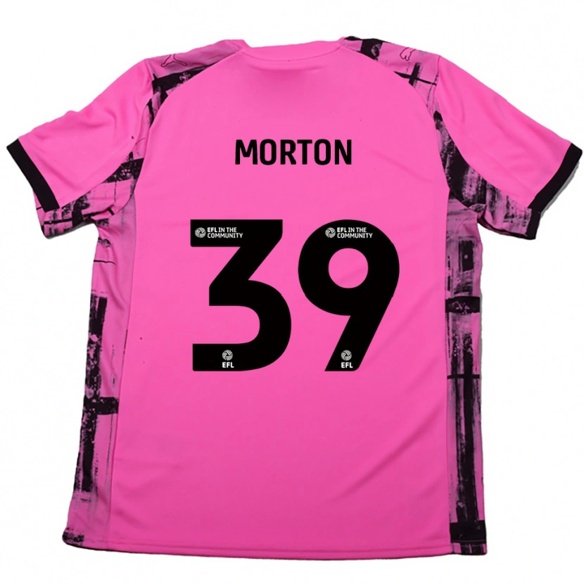Danxen Kvinnor Callum Morton #39 Rosaröd Svart Bortatröja Matchtröjor 2025/26 Tröjor T-Tröja