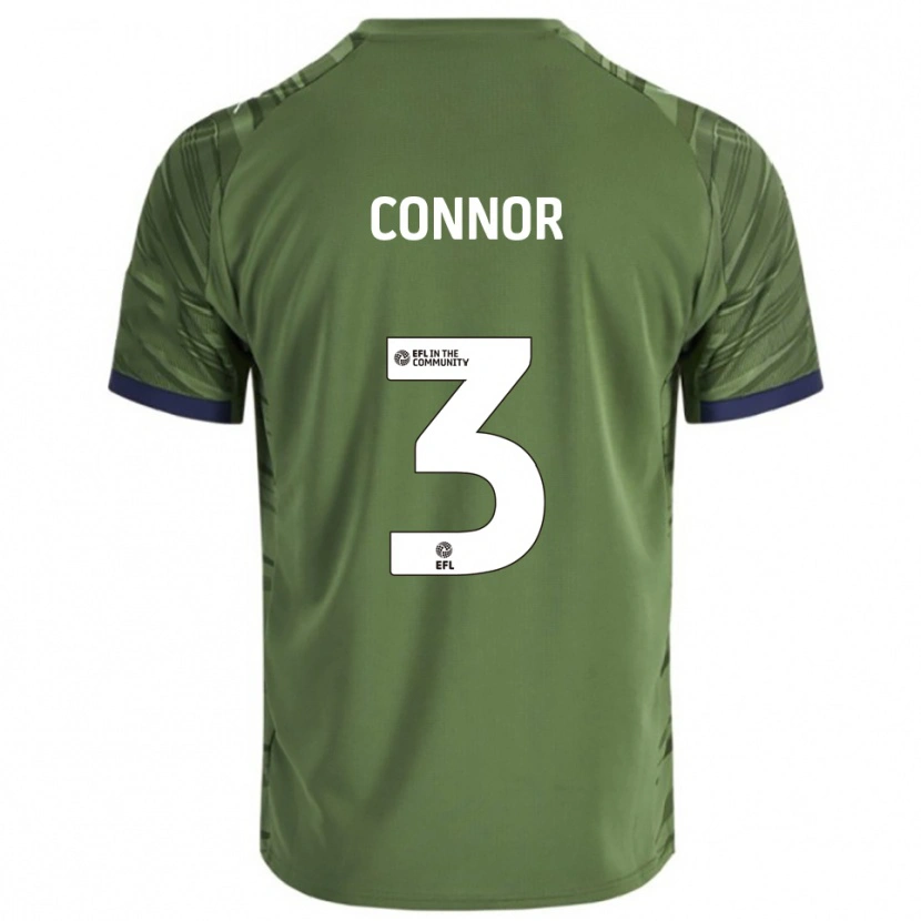 Danxen Kvinnor Niamh Connor #3 Grön Vit Bortatröja Matchtröjor 2025/26 Tröjor T-Tröja