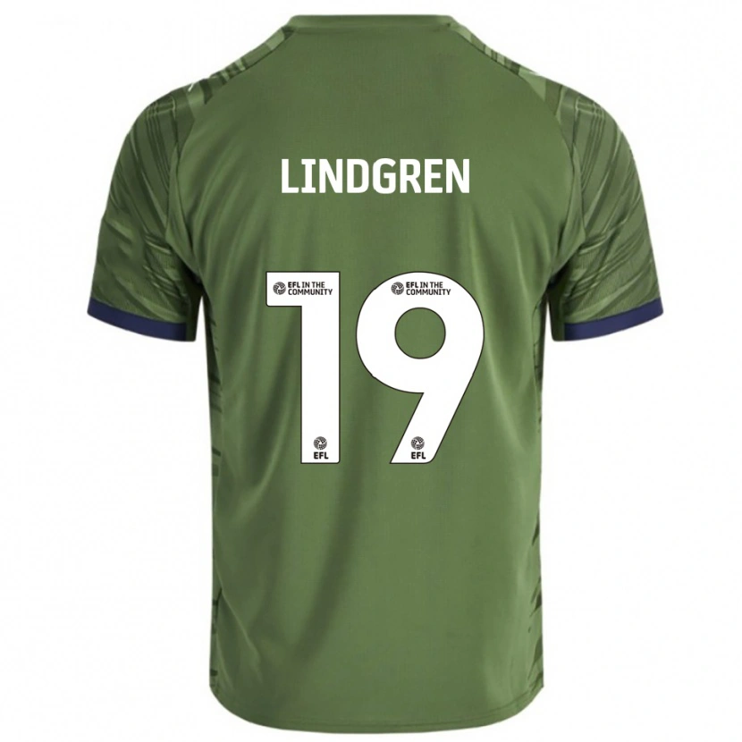Danxen Kvinnor Gustav Lindgren #19 Grön Vit Bortatröja Matchtröjor 2025/26 Tröjor T-Tröja