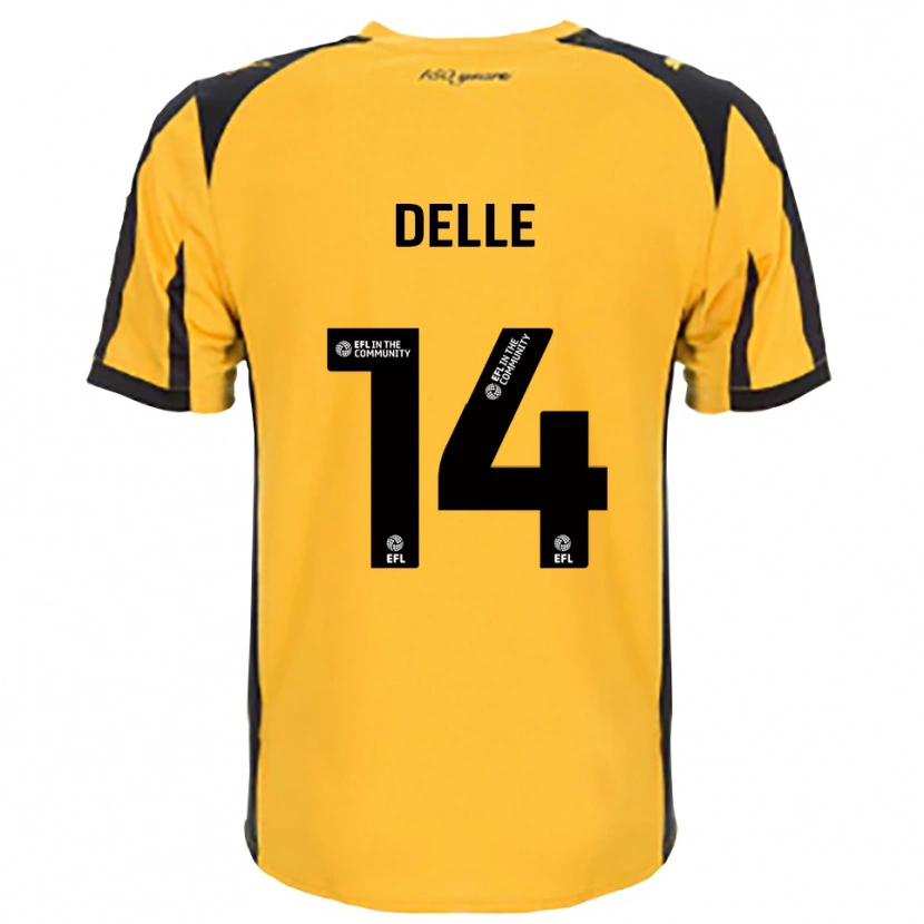 Danxen Kvinnor Mani Delle #14 Orange Svart Bortatröja Matchtröjor 2025/26 Tröjor T-Tröja