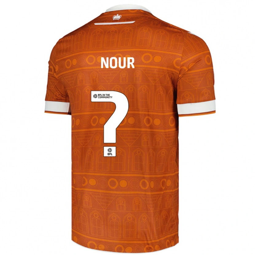 Danxen Kvinnor Aaron Nour #0 Orange Vit Bortatröja Matchtröjor 2025/26 Tröjor T-Tröja