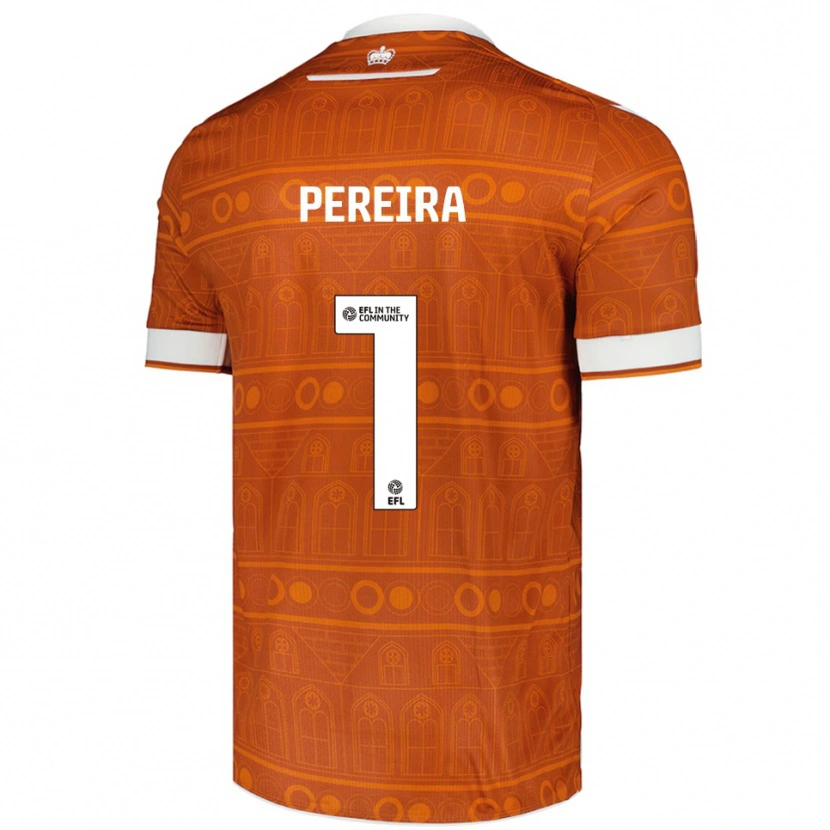 Danxen Kvinnor Joel Pereira #1 Orange Vit Bortatröja Matchtröjor 2025/26 Tröjor T-Tröja