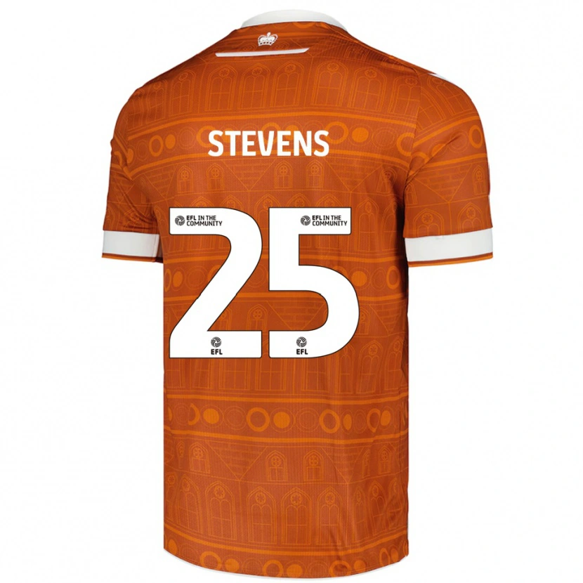 Danxen Kvinnor Jack Stevens #25 Orange Vit Bortatröja Matchtröjor 2025/26 Tröjor T-Tröja