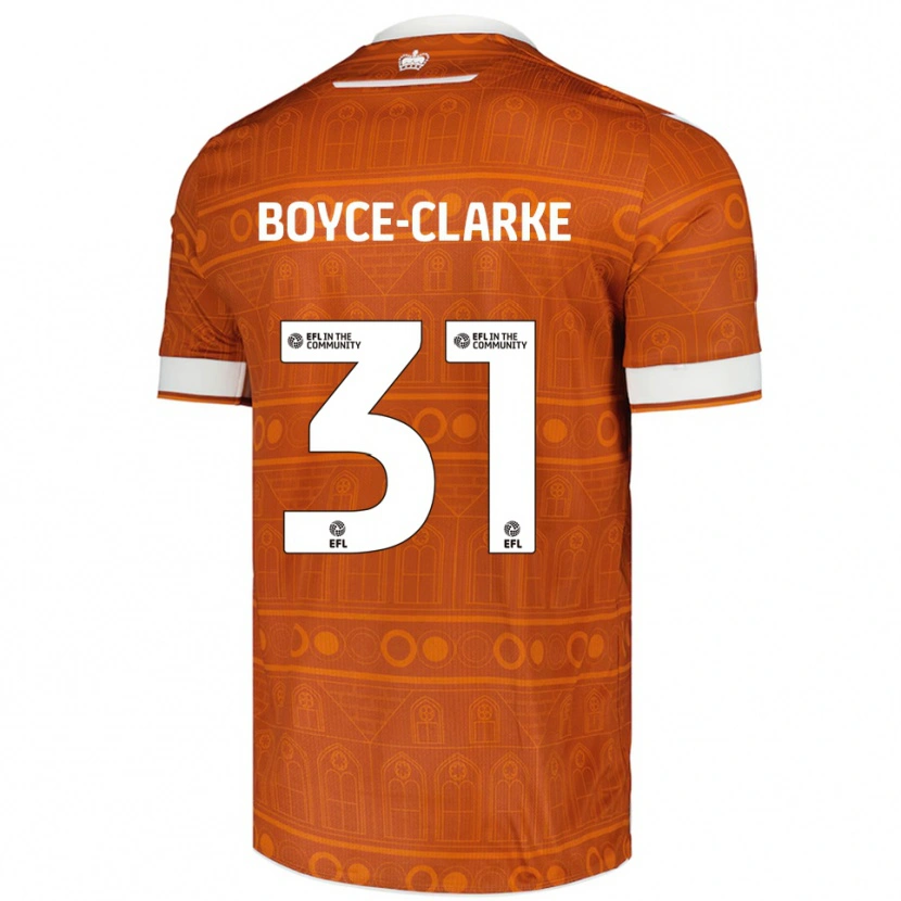 Danxen Kvinnor Coniah Boyce-Clarke #31 Orange Vit Bortatröja Matchtröjor 2025/26 Tröjor T-Tröja