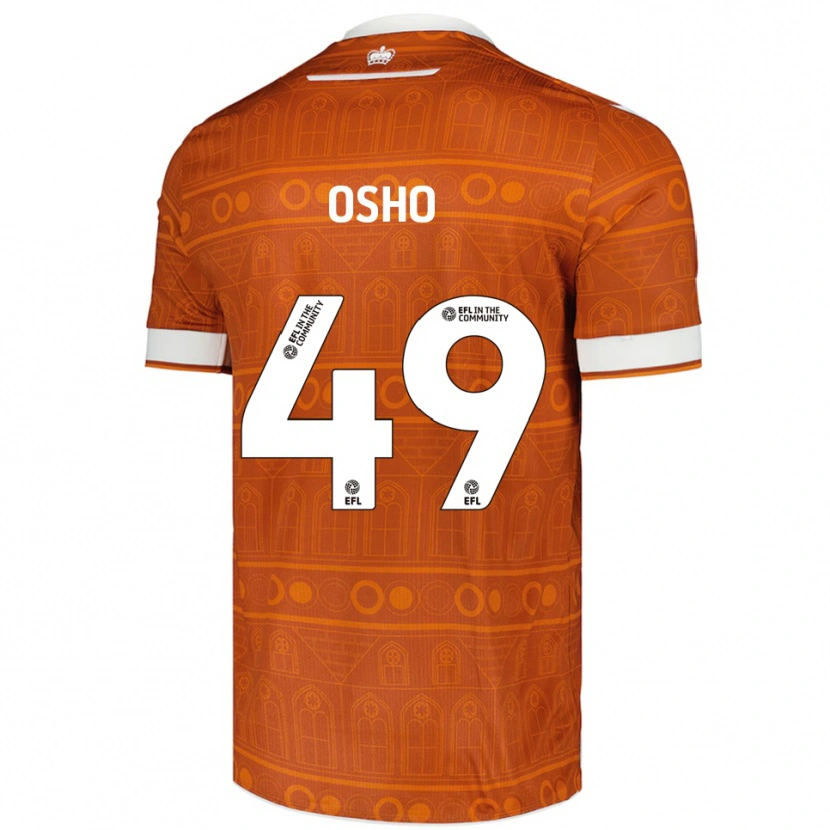 Danxen Kvinnor Emmanuel Osho #49 Orange Vit Bortatröja Matchtröjor 2025/26 Tröjor T-Tröja