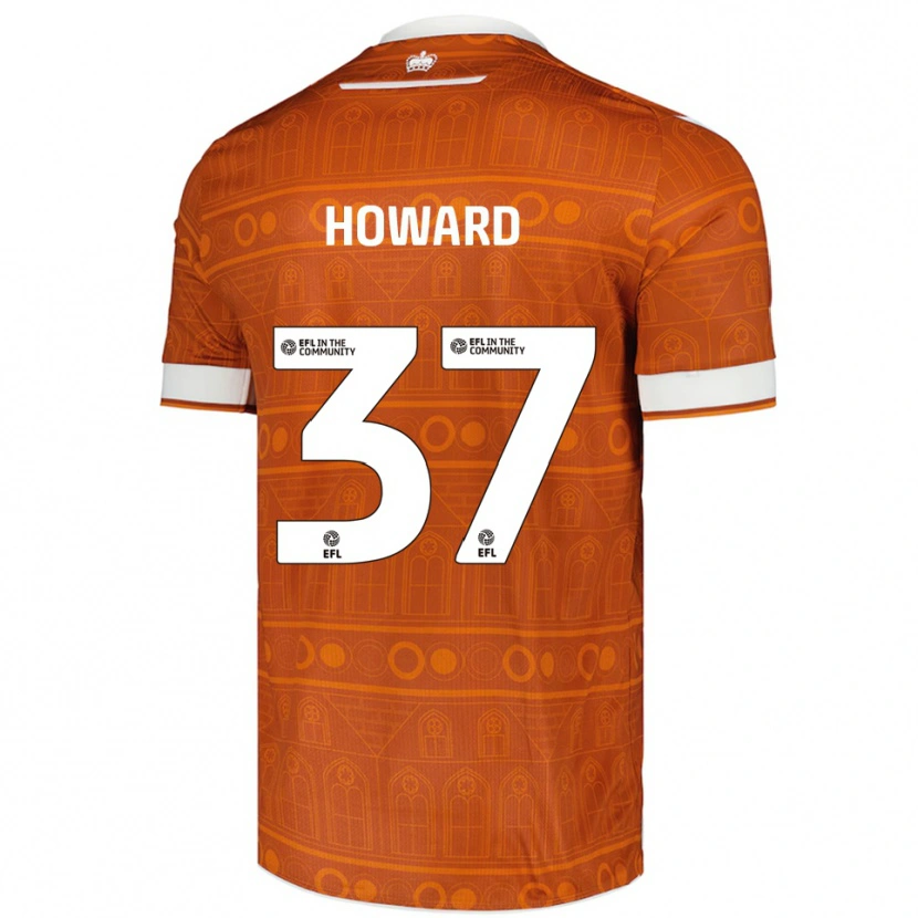 Danxen Kvinnor Luke Howard #37 Orange Vit Bortatröja Matchtröjor 2025/26 Tröjor T-Tröja