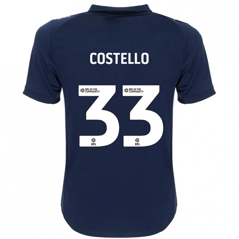 Danxen Kvinnor Tom Costello #33 Marin Vit Bortatröja Matchtröjor 2025/26 Tröjor T-Tröja