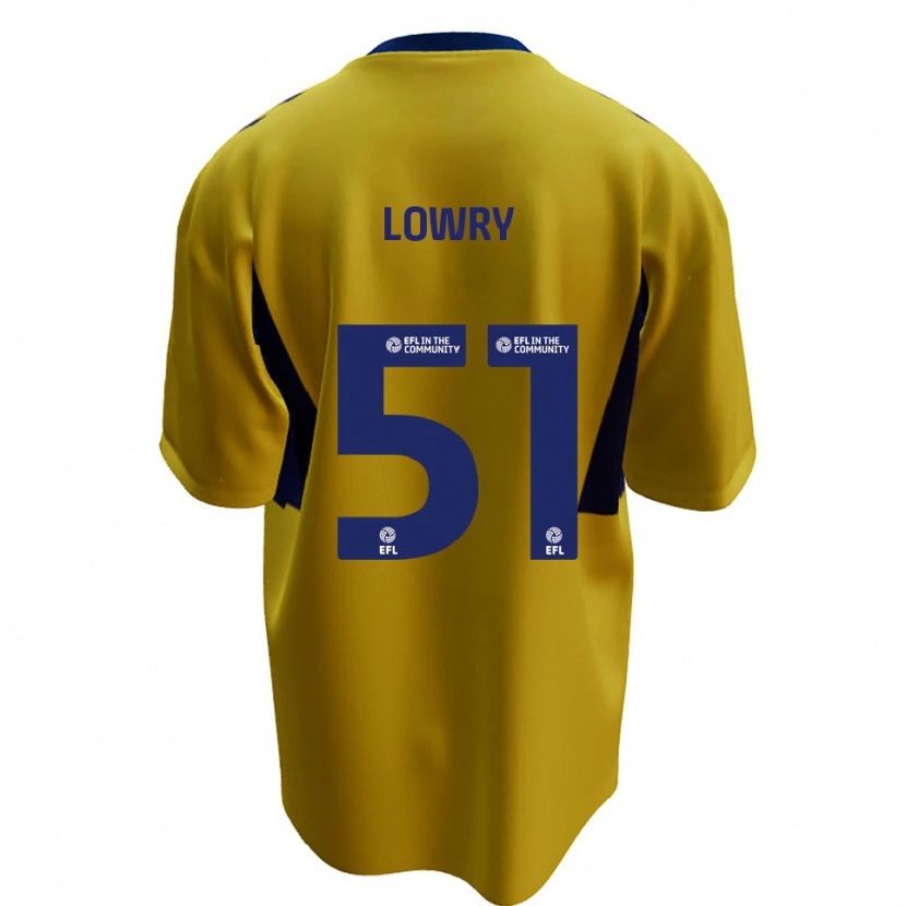 Danxen Kvinnor Alex Lowry #51 Gul Blå Bortatröja Matchtröjor 2025/26 Tröjor T-Tröja