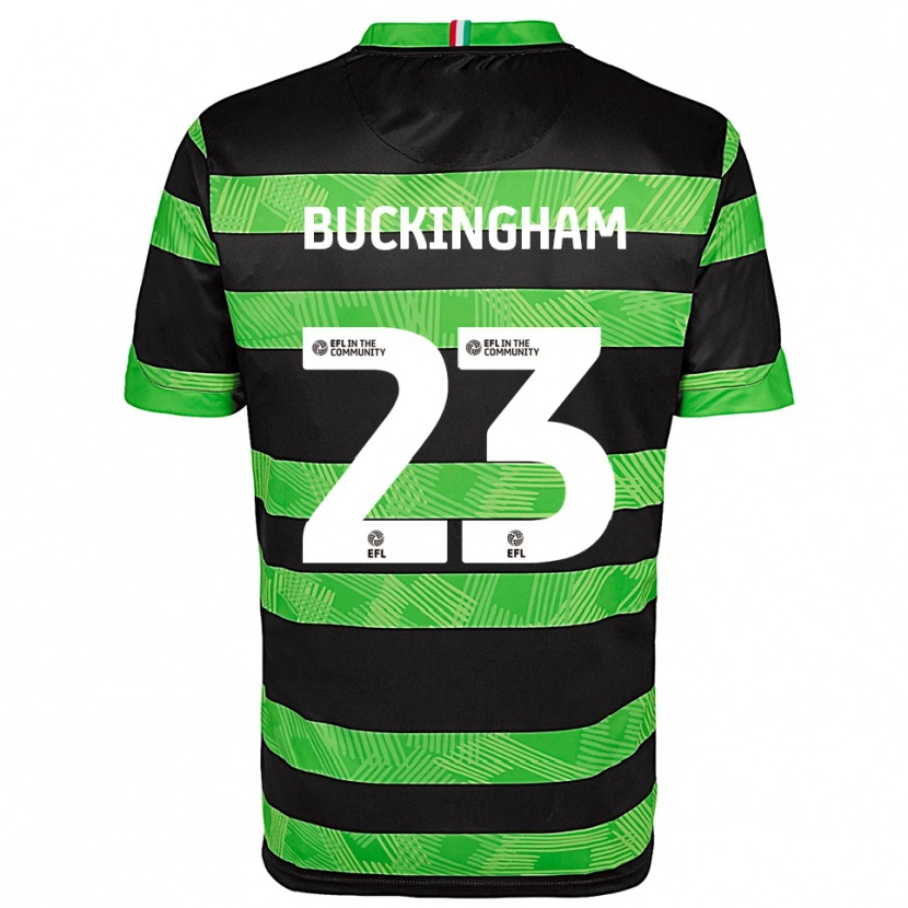 Danxen Kvinnor Kaylee Buckingham #23 Svart Grön Bortatröja Matchtröjor 2025/26 Tröjor T-Tröja