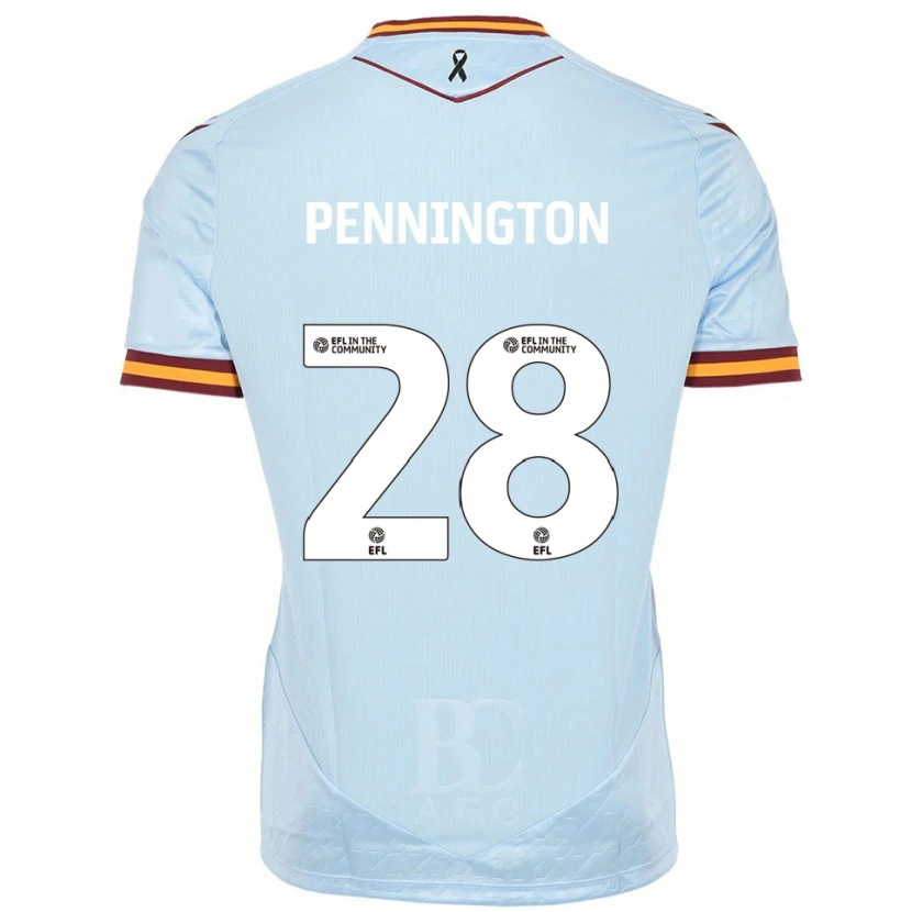 Danxen Kvinnor Matthew Pennington #28 Himmelsblå Bortatröja Matchtröjor 2025/26 Tröjor T-Tröja