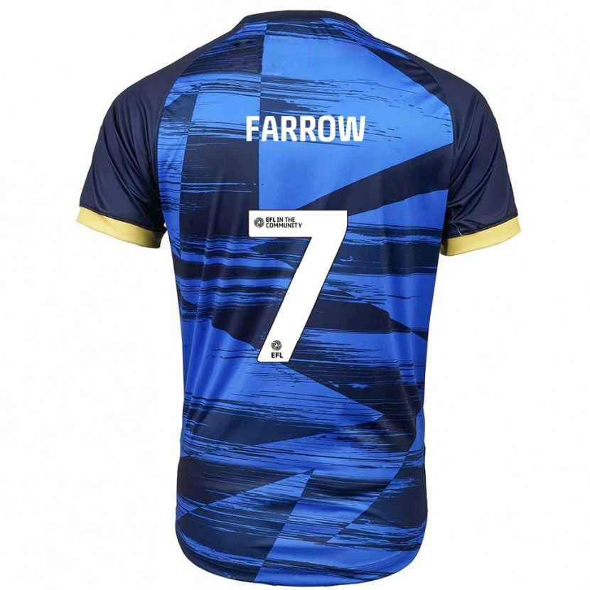 Danxen Kvinnor Lucy Farrow #7 Blå Marin Bortatröja Matchtröjor 2025/26 Tröjor T-Tröja