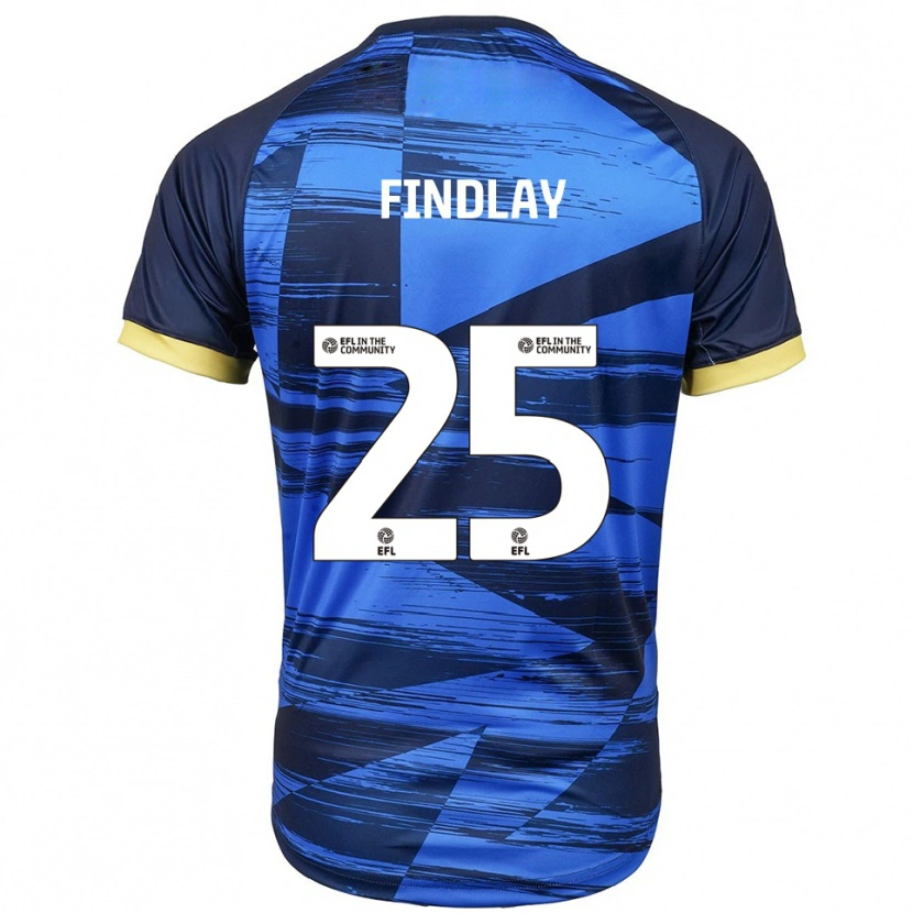 Danxen Kvinnor Holly Findlay #25 Blå Marin Bortatröja Matchtröjor 2025/26 Tröjor T-Tröja