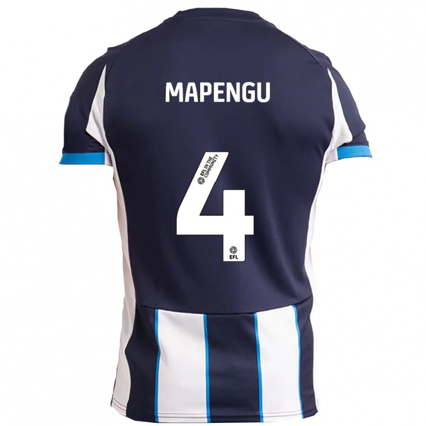 Danxen Kvinnor Nathaniel Mapengu #4 Vit Marin Bortatröja Matchtröjor 2025/26 Tröjor T-Tröja