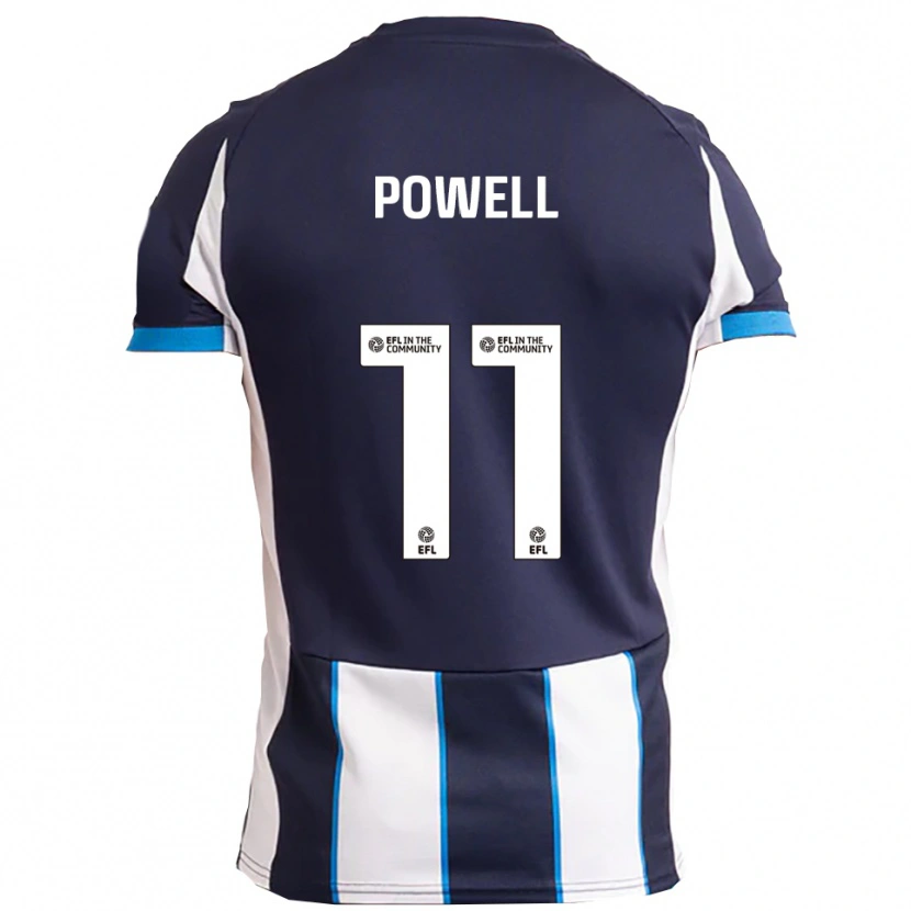 Danxen Kvinnor Nick Powell #11 Vit Marin Bortatröja Matchtröjor 2025/26 Tröjor T-Tröja