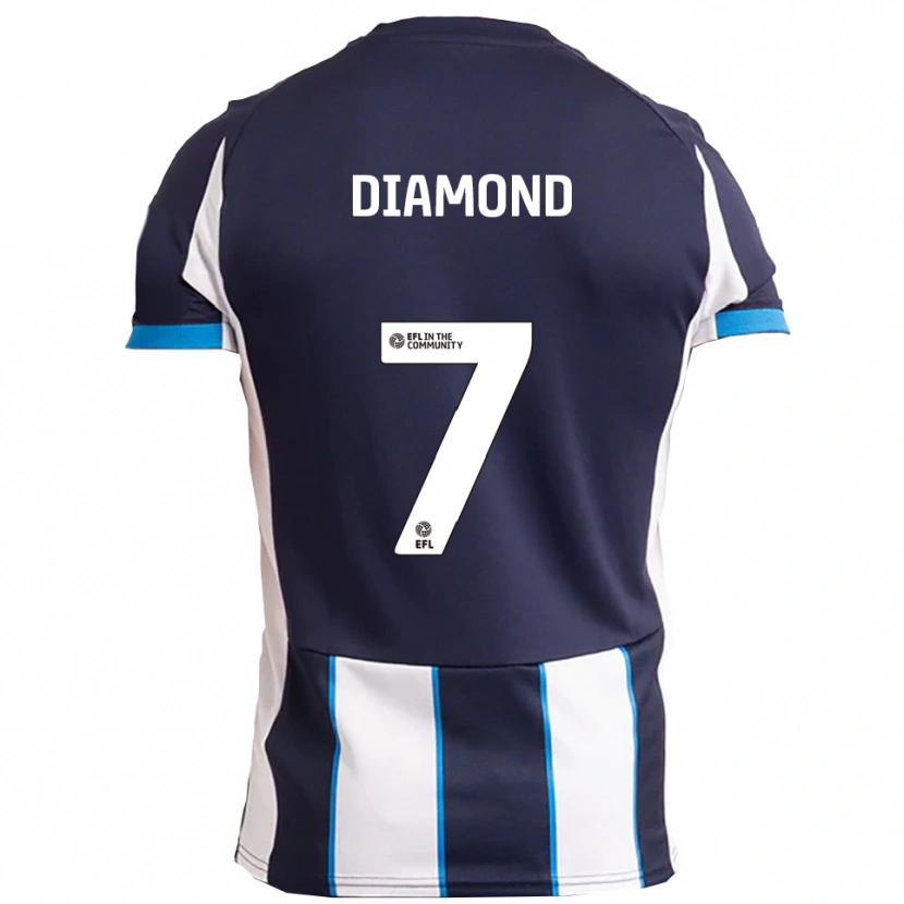 Danxen Kvinnor Jack Diamond #7 Vit Marin Bortatröja Matchtröjor 2025/26 Tröjor T-Tröja