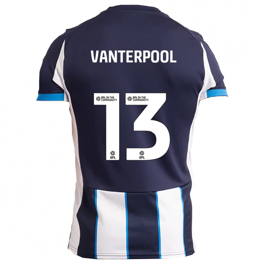 Danxen Kvinnor Gabriel Vanterpool #13 Vit Marin Bortatröja Matchtröjor 2025/26 Tröjor T-Tröja