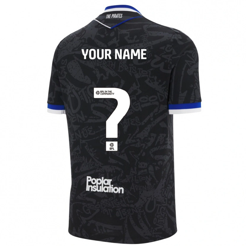 Danxen Kvinnor Ditt Namn #0 Svart Vit Bortatröja Matchtröjor 2025/26 Tröjor T-Tröja